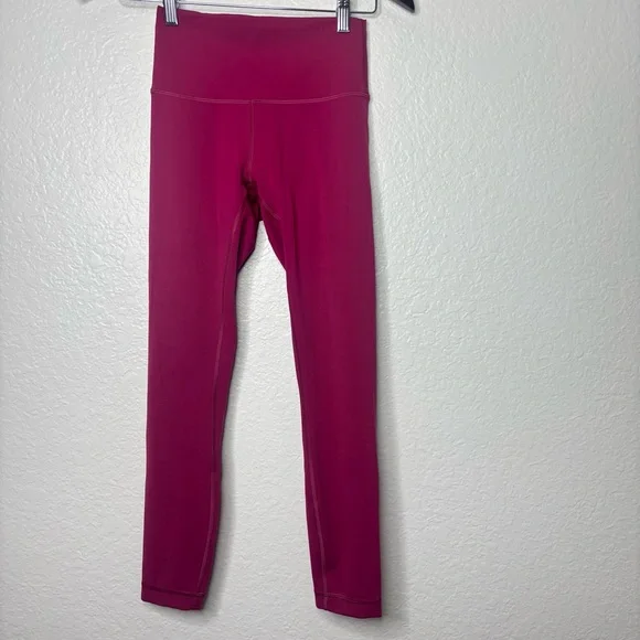 Lululemon Wunder Train High Rise Magenta Pink 25” Tight Leggings Size 4 Small - Picture 3 of 7